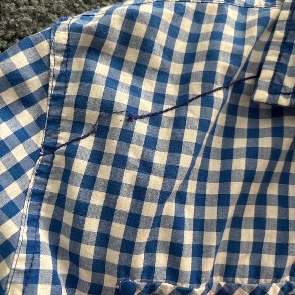 Drill brand Blue and White plaid Checkered Men's Shirt size L - Picture 3 of 3